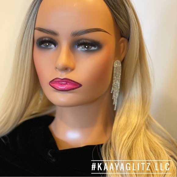 Silver Tassel Rhinestone Dangle Drop Earrings Prom Dress Bridesmaid Earrings - Picture 5 of 6